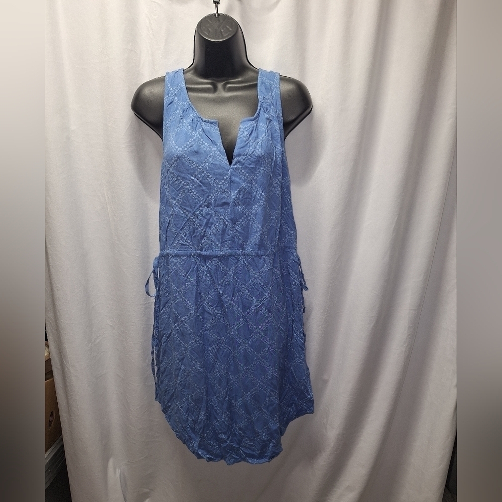 Attention blue comfort flowy dress size large